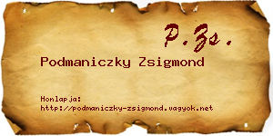 Podmaniczky Zsigmond névjegykártya